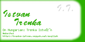 istvan trenka business card